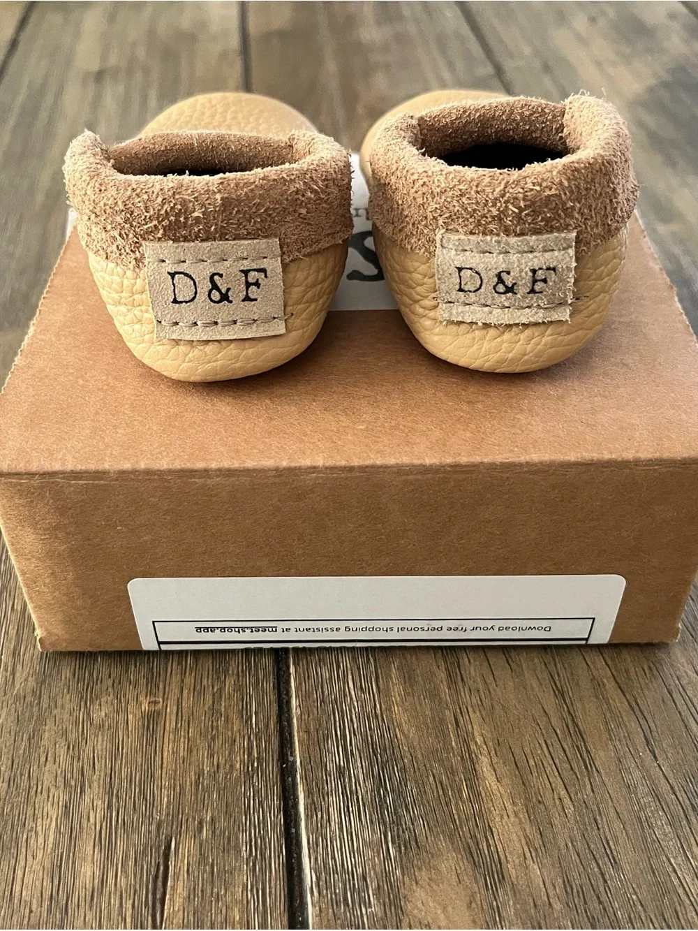 Duchess & Fox Infant Size 1 Tan Leather Moccasins *NEW